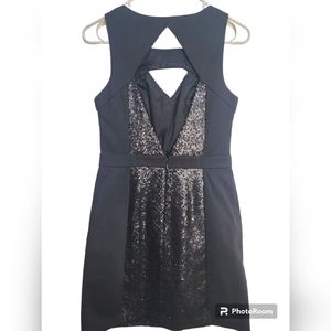 BCB Generation Black Sequin Dress Size 4 NWT